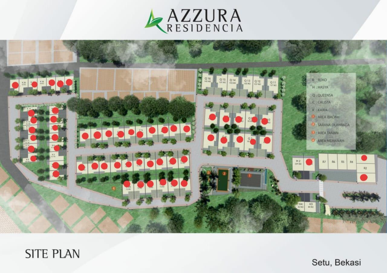 update siteplan Azzura Residen rumah syariah Bekasi