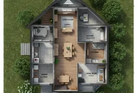 Contoh denah modular rumah tumbuh syariah dengan opsi perluasan bertahap