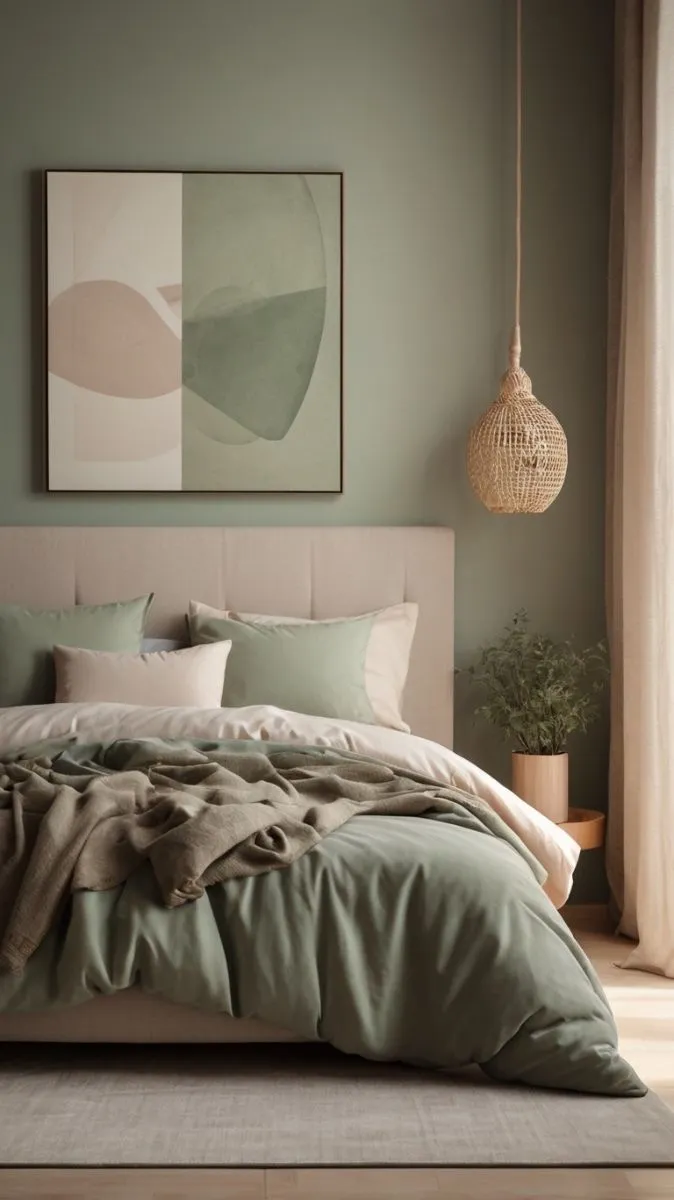 Palet warna cat interior rumah kekinian yang menenangkan: netral, pastel, dan hijau lembut